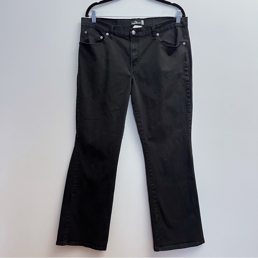 Jordache Women’s 17/18 Low Rise Stretch Black Denim High Rise Bootcut Jeans